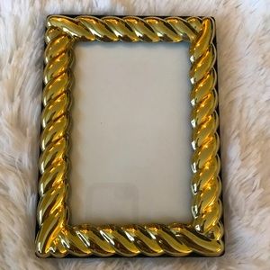 Gold Metallic Braid Pattern Picture Frame 4x6